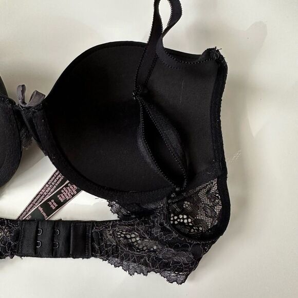 Victoria’s Secret Dream Angels Lace Push Up Black Bra size 32C - Picture 7 of 12